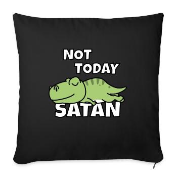 Lazy T-Rex Lazy Launging - Housse de coussin décorative 45 x 45 cm - noir - Devant