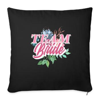 Équipe Bride Enterrement de vie de garçon - Housse de coussin décorative 45 x 45 cm - noir - Devant