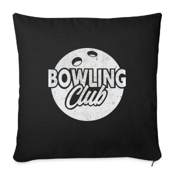 Bowling Club - Sofa pillowcase 17,3'' x 17,3'' (45 x 45 cm) - black - Front