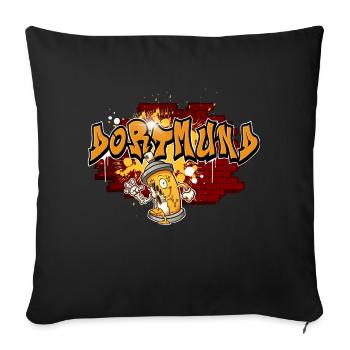 Dortmund Graffiti - Housse de coussin décorative 45 x 45 cm - noir - Devant