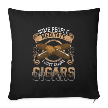 Bâton lumineux à vapeur de cigarette - Housse de coussin décorative 45 x 45 cm - noir - Devant