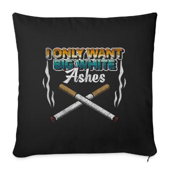 Fumeurs Cigarettes Chanvre Glow Sticks - Housse de coussin décorative 45 x 45 cm - noir - Devant