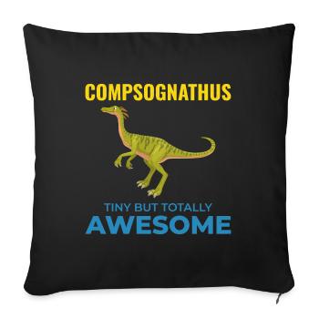 Therizinosaurus Dinosaur Dino Paleontologist - Sofa pillowcase 17,3'' x 17,3'' (45 x 45 cm) - black - Front