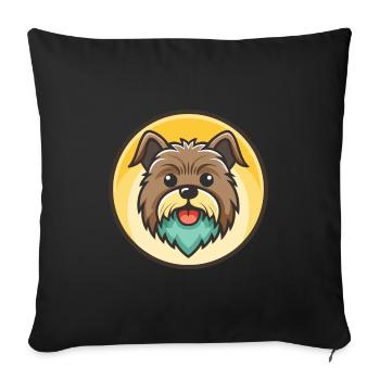 Affenpinscher Dog Breed Cartoon Kawaii Clipart Pet - Sofa pillowcase 17,3'' x 17,3'' (45 x 45 cm) - black - Front