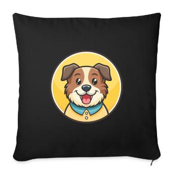 Aksaray Malaklisi Hunderasse Cartoon Kawaii Clipart - Sofakissenbezug 45 x 45 cm - Schwarz - Vorne