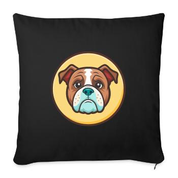 Alapaha Blue Blood Bulldog Dog Breed Funny Cartoon - Sofa pillowcase 17,3'' x 17,3'' (45 x 45 cm) - black - Front