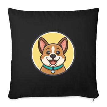 Ca Me Mallorqui Hunderasse Cartoon Kawaii Clipart - Sofakissenbezug 45 x 45 cm - Schwarz - Vorne