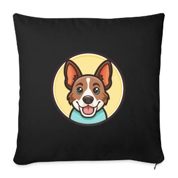 Cao De Seo Miguel Dog Breed Cartoon Kawaii - Sofa pillowcase 17,3'' x 17,3'' (45 x 45 cm) - black - Front