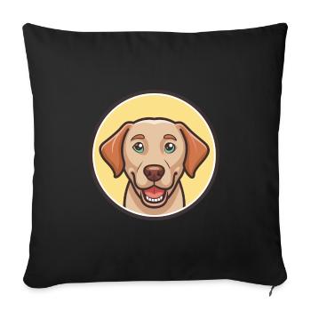 Chesapeake Bay Retriever Dog Breed Cartoon Kawaii - Sofa pillowcase 17,3'' x 17,3'' (45 x 45 cm) - black - Front