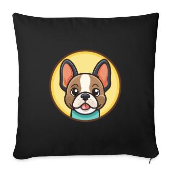 Chien Francais Tricolore Dog Breed Cartoon Kawaii - Sofa pillowcase 17,3'' x 17,3'' (45 x 45 cm) - black - Front