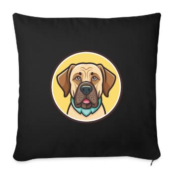 Brasileiro Chien Race Dessin animé Kawaii Clipart - Housse de coussin décorative 45 x 45 cm - noir - Devant