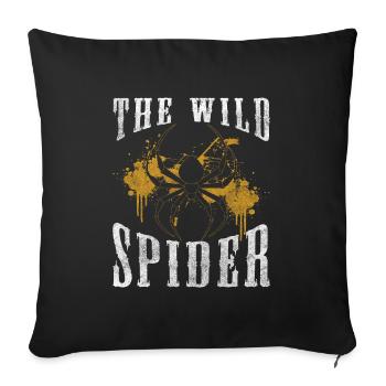 Spider web, arachnids, poison, fear - Sofa pillowcase 17,3'' x 17,3'' (45 x 45 cm) - black - Front