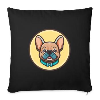 Grand Bleu De Gascogne Dog Breed Cartoon Kawaii - Sofa pillowcase 17,3'' x 17,3'' (45 x 45 cm) - black - Front