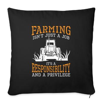 Bauer Farmer Protest - Sofa pillowcase 17,3'' x 17,3'' (45 x 45 cm) - black - Front