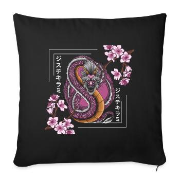 Orient Oriental Legends Time Travel - Sofa pillowcase 17,3'' x 17,3'' (45 x 45 cm) - black - Front