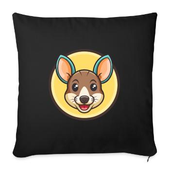 Ratonero Murciano Race Chien Dessin animé Kawaii Clipart - Housse de coussin décorative 45 x 45 cm - noir - Devant