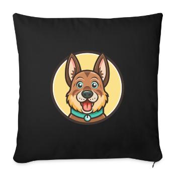 Uruguayan Cimarron Dog Breed Cartoon Kawaii - Sofa pillowcase 17,3'' x 17,3'' (45 x 45 cm) - black - Front