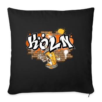 Cologne Graffiti - Housse de coussin décorative 45 x 45 cm - noir - Devant