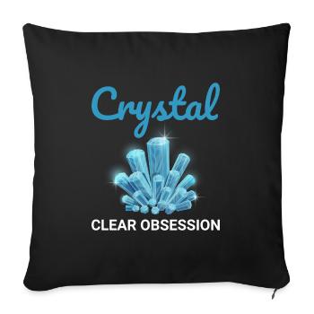 Crystal Collecting Rock Hunting Mineral Collector - Sofa pillowcase 17,3'' x 17,3'' (45 x 45 cm) - black - Front
