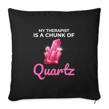 Crystal Collecting Rock Hunting Mineral Collector - Sofa pillowcase 17,3'' x 17,3'' (45 x 45 cm) - black - Front