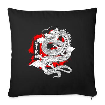 Culture mythical creatures mythology koi - Sofa pillowcase 17,3'' x 17,3'' (45 x 45 cm) - black - Front