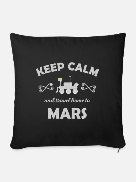 Das Mars Mission Team - Sofakissenbezug 45 x 45 cm - Schwarz