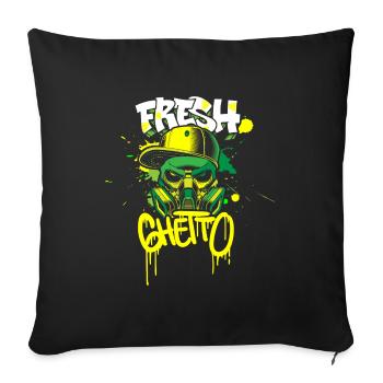 Street Art Train - Sofa pillowcase 17,3'' x 17,3'' (45 x 45 cm) - black - Front