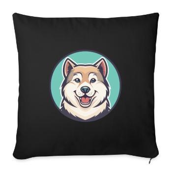 Akbash Hund Rasse Cartoon Kawaii Clipart Tier Haustier - Sofakissenbezug 45 x 45 cm - Schwarz - Vorne