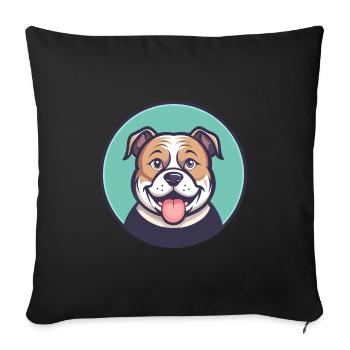 Billy Dog Race Dessin animé Kawaii Clipart Animal de compagnie - Housse de coussin décorative 45 x 45 cm - noir - Devant