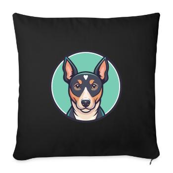 Ca Rater Mallorqui Hunderasse Karikatur Kawaii - Sofakissenbezug 45 x 45 cm - Schwarz - Vorne