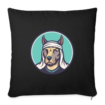 Bull Arab Dog Breed Cartoon Kawaii Clipart Animal - Sofa pillowcase 17,3'' x 17,3'' (45 x 45 cm) - black - Front