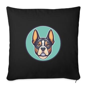 Braque Saint Germain Hunderasse Cartoon Kawaii Haustier - Sofakissenbezug 45 x 45 cm - Schwarz - Vorne
