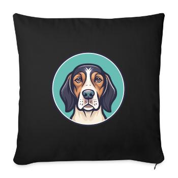 Bruno Jura Chien Chien Race Dessin animé Kawaii Clipart - Housse de coussin décorative 45 x 45 cm - noir - Devant