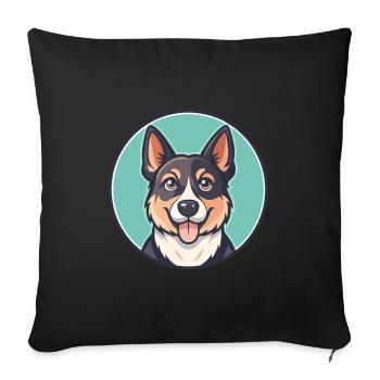 Ca Me Mallorqui Hunderasse Cartoon Kawaii Clipart - Sofakissenbezug 45 x 45 cm - Schwarz - Vorne