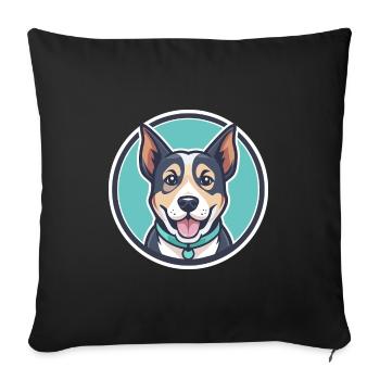 Can De Palleiro Chien Race Dessin animé Kawaii Clipart - Housse de coussin décorative 45 x 45 cm - noir - Devant