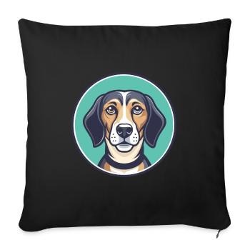 Canarien Warren Chien Chien Race Dessin Animé Kawaii Pet - Housse de coussin décorative 45 x 45 cm - noir - Devant