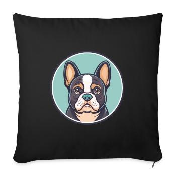 Chien Francais Tricolore Dog Breed Cartoon Kawaii - Sofa pillowcase 17,3'' x 17,3'' (45 x 45 cm) - black - Front