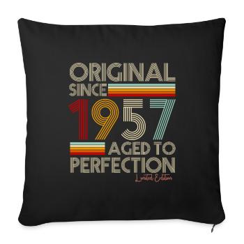 1957 - Sofa pillowcase 17,3'' x 17,3'' (45 x 45 cm) - black - Front