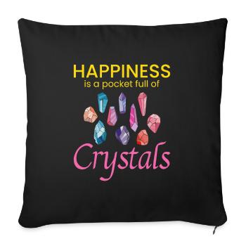 Crystal Collecting Rock Hunting Mineral Collector - Sofa pillowcase 17,3'' x 17,3'' (45 x 45 cm) - black - Front