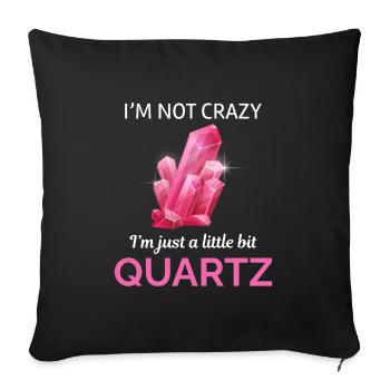 Crystal Collecting Rock Hunting Mineral Collector - Sofa pillowcase 17,3'' x 17,3'' (45 x 45 cm) - black - Front