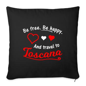 Holidays in Toscana Italy - Sofa pillowcase 17,3'' x 17,3'' (45 x 45 cm) - black - Front