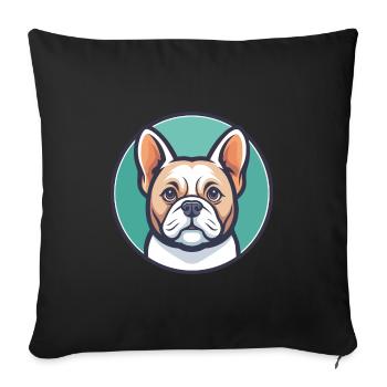 Grand Anglo Francais Blanc Et Orange Dog Breed Pet - Sofa pillowcase 17,3'' x 17,3'' (45 x 45 cm) - black - Front