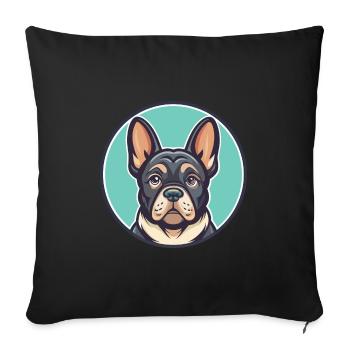 Grand Bleu De Gascogne Dog Breed Cartoon Kawaii - Sofa pillowcase 17,3'' x 17,3'' (45 x 45 cm) - black - Front