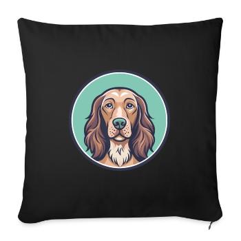 Irish Setter Dog Breed Cartoon Kawaii Clipart Pet - Sofa pillowcase 17,3'' x 17,3'' (45 x 45 cm) - black - Front