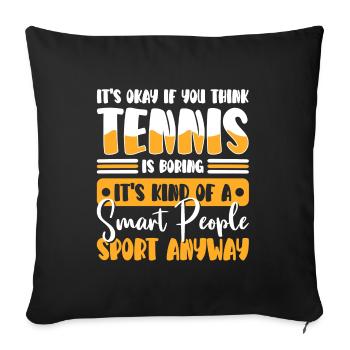Tennis Tennis Elbow Serve - Sofa pillowcase 17,3'' x 17,3'' (45 x 45 cm) - black - Front