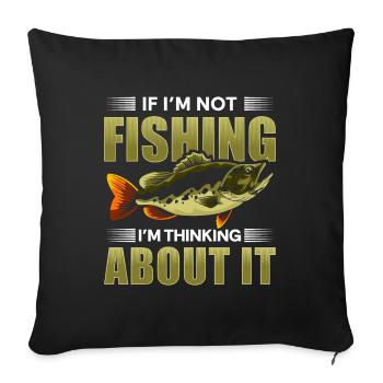 Fishing Fishing Sport Fishing Lure - Sofa pillowcase 17,3'' x 17,3'' (45 x 45 cm) - black - Front