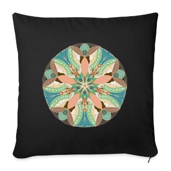 Fish and Moon - Sofa pillowcase 17,3'' x 17,3'' (45 x 45 cm) - black - Front