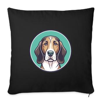 Norman Hound Chien Race Dessin animé Kawaii Clipart Animal de compagnie - Housse de coussin décorative 45 x 45 cm - noir - Devant