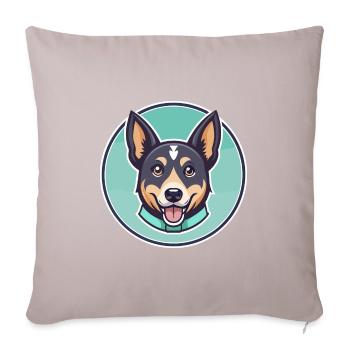 Perro Majorero Race Chien Dessin Animé Kawaii Clipart - Housse de coussin décorative 45 x 45 cm - taupe clair - Devant