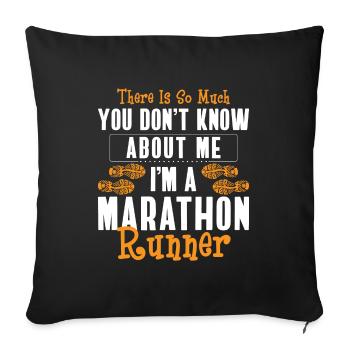 Coureurs Force de course - Housse de coussin décorative 45 x 45 cm - noir - Devant